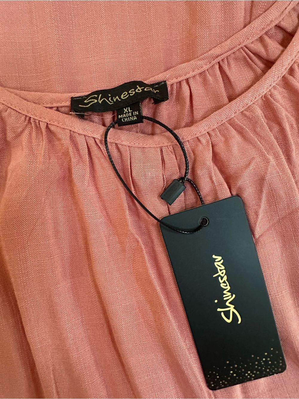 NWT SHINESTAR CORAL ROMPER PANTS BOHO pockets wide leg resortwear jumpsuit Sz XL - Picture 7 of 9